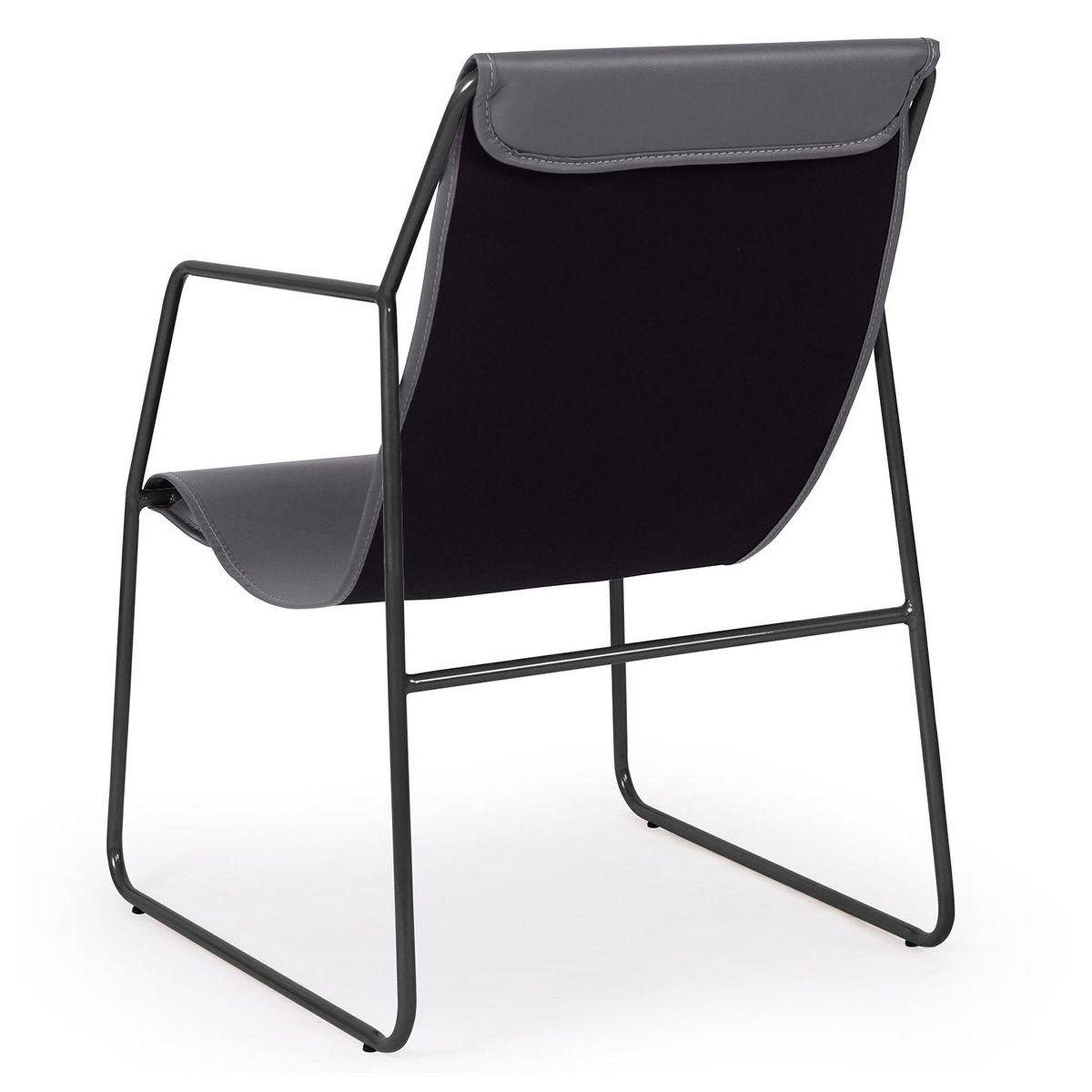 Voir la diapositive 4 : Paris Prix Fauteuil Design en Métal  Lysio  88cm Gris & Noir