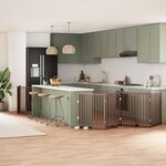 VIDAXL Barriere pour chien porte pliable 12 panneaux bois de peuplier