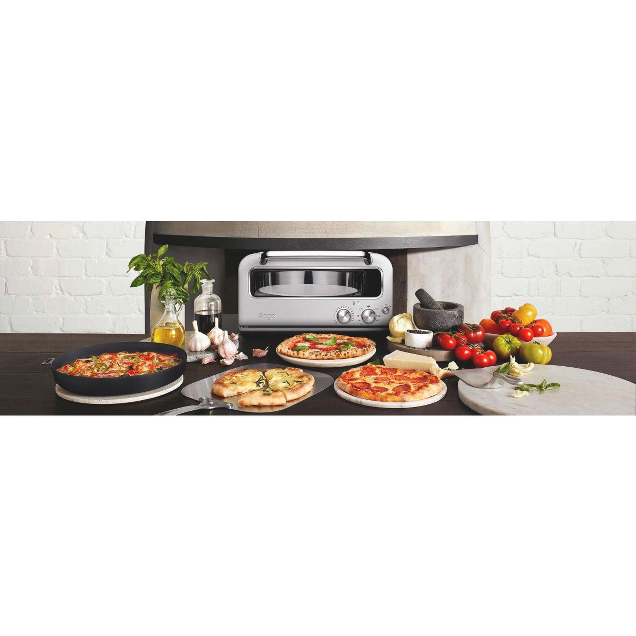 Voir la diapositive 4 : SAGE APPLIANCES Four à pizza électrique the smart oven pizzaiolo 1 pizza 30 cm, jusqu'à 400°c