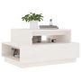Voir la diapositive 4 : VIDAXL Table basse Blanc 80x55x40,5 cm Bois massif de pin
