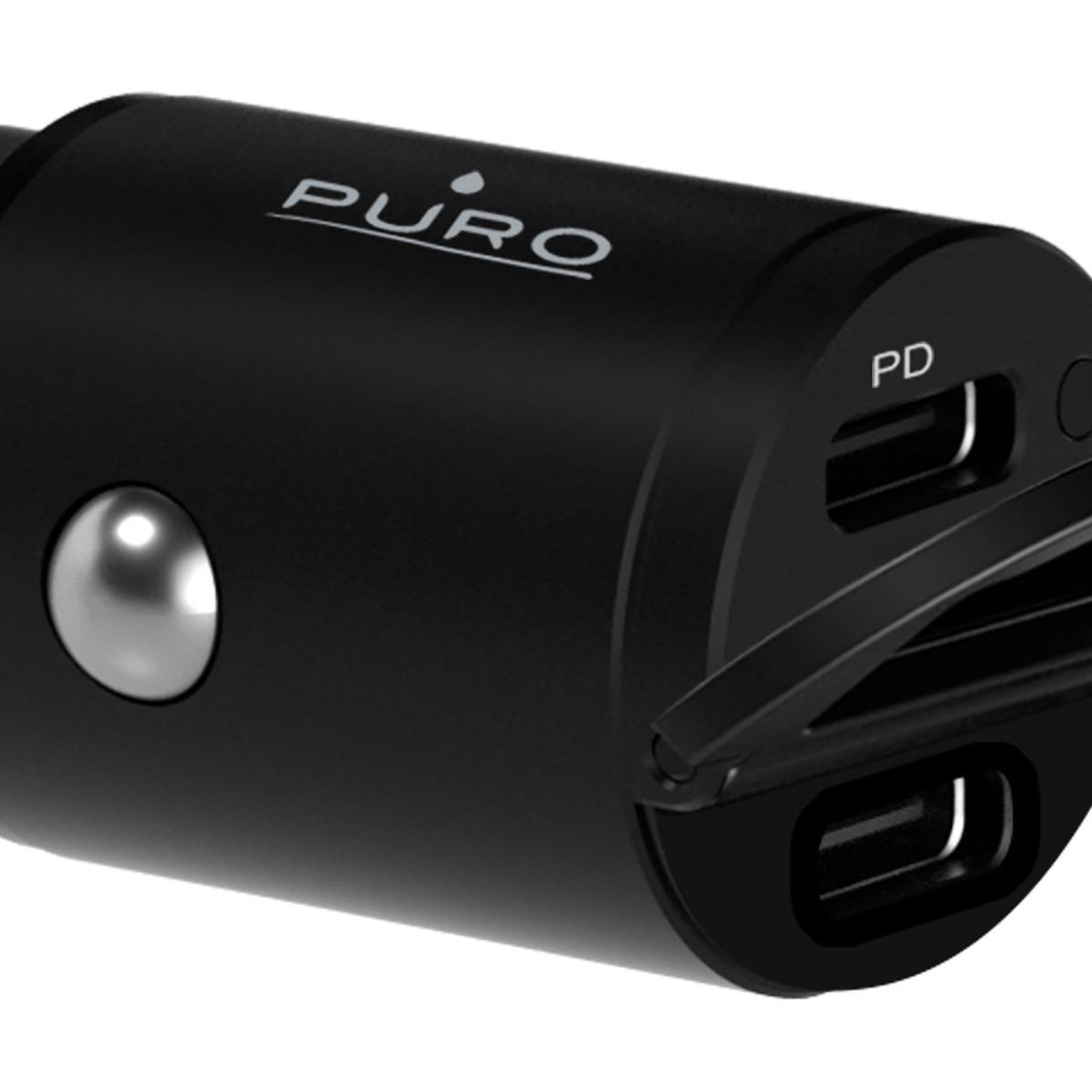 Voir la diapositive 3 : Puro Adaptateur allume cigare Puro double ports USB C 30W Noir