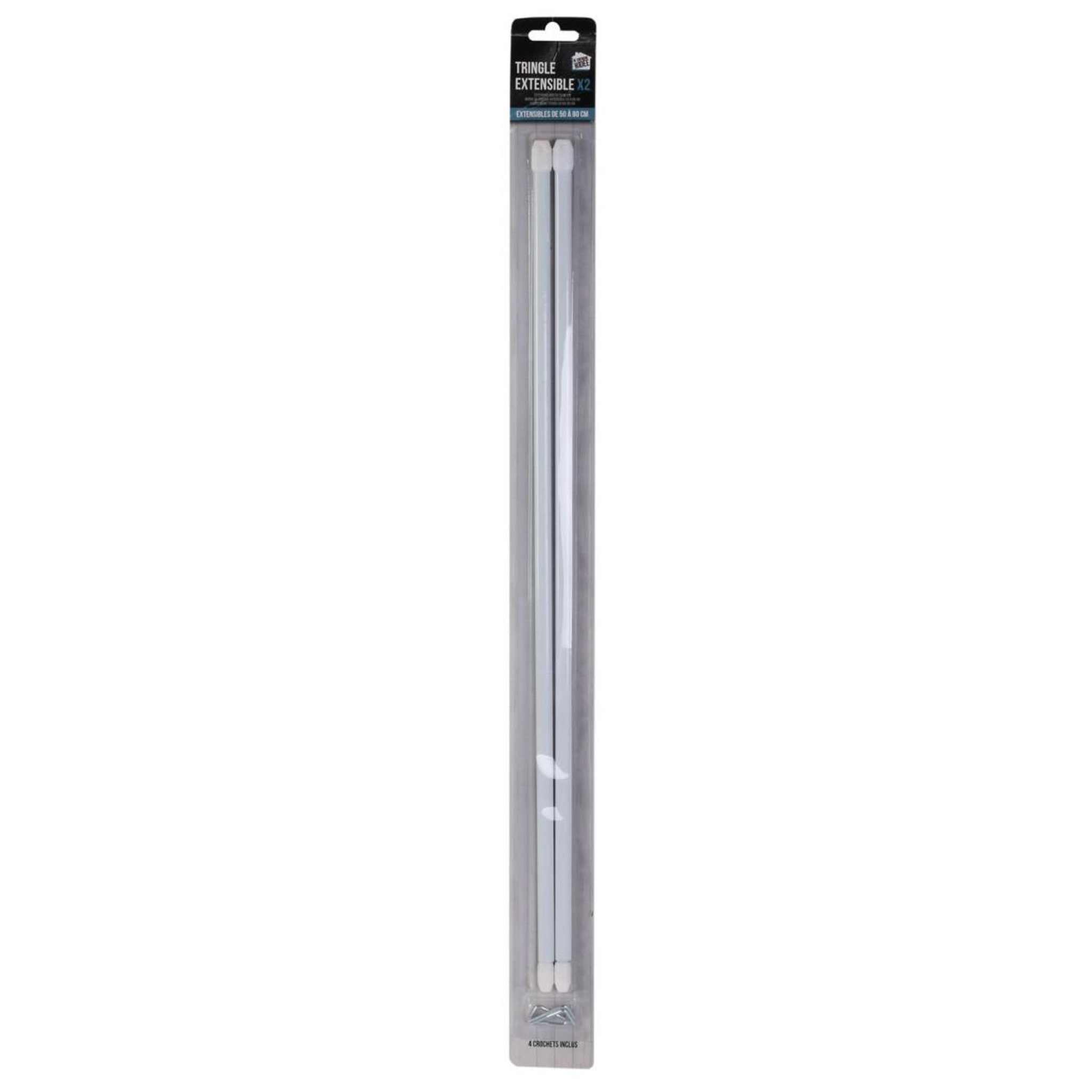 Voir la diapositive 2 : Je cherche une idee Lot de 2 tringles extensibles  paio  50-80cm blanc
