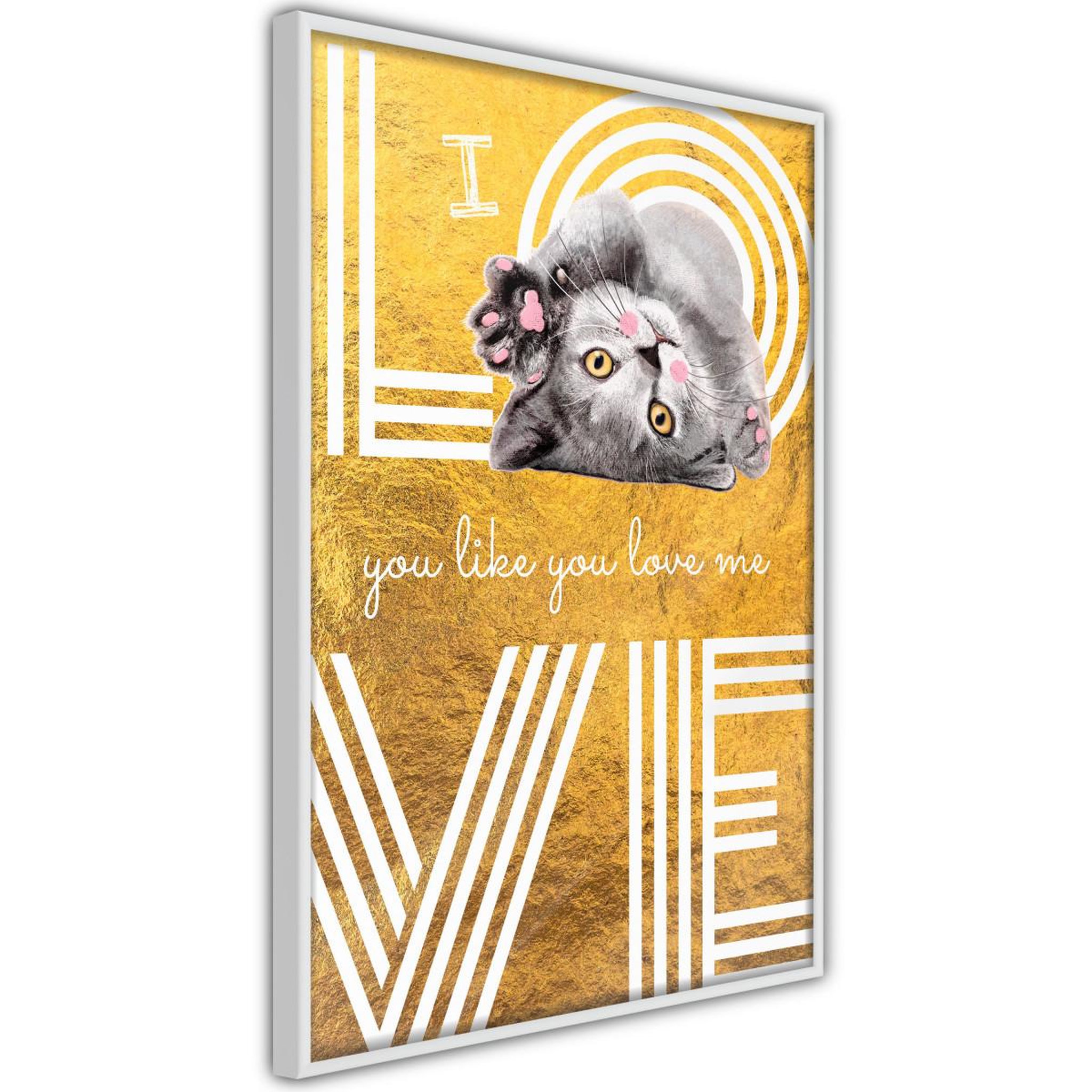 Paris Prix Affiche murale encadrée  cat love