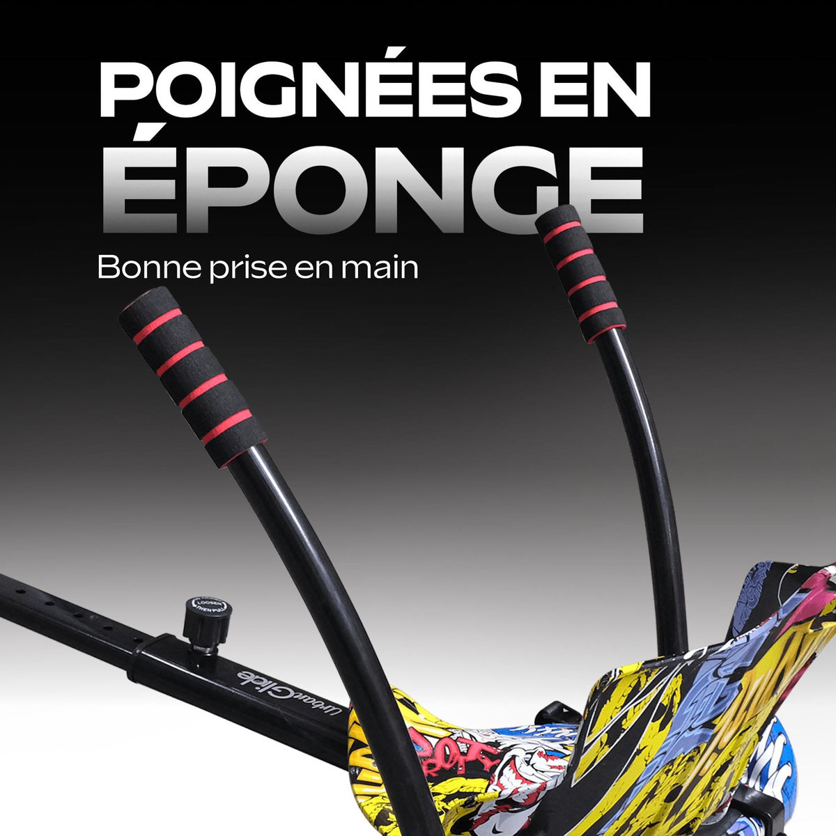 URBANGLIDE Hoverboard UrbanGlide 65 Lite + KART – 15km/h - Moteur 500W - Autonomie Jusqu'a 20 km - Pneu 6.5  Plein - Batterie 25.9V/4Ah - Poids 10Kg