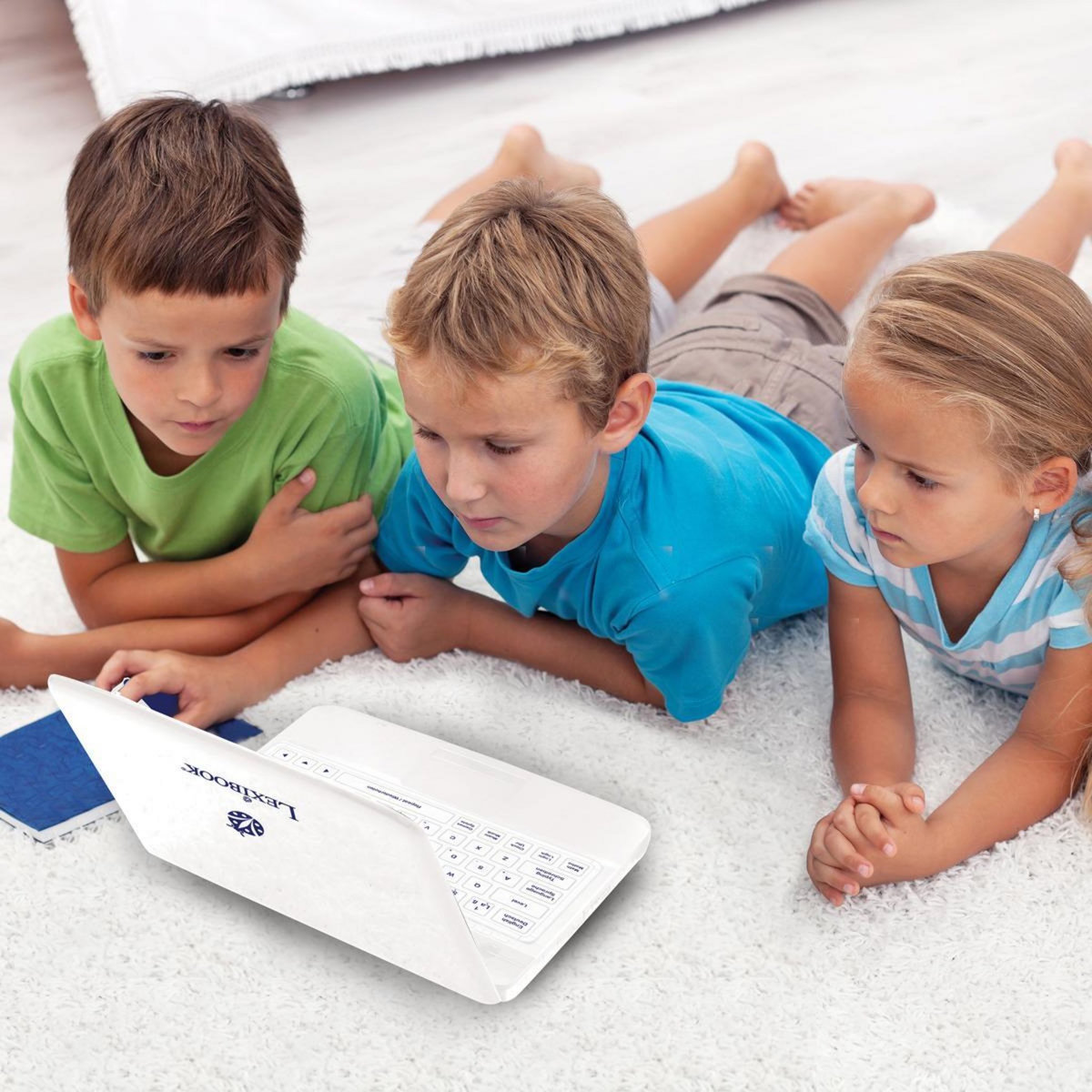 Lexibook Ordinateur portable parlant éducatif bilingue avec 170 activités (85 dans chaque langue) grand écran de 6.7” en allemand et anglais