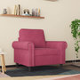 Voir la diapositive 3 : VIDAXL Fauteuil Rouge bordeaux 60 cm Velours