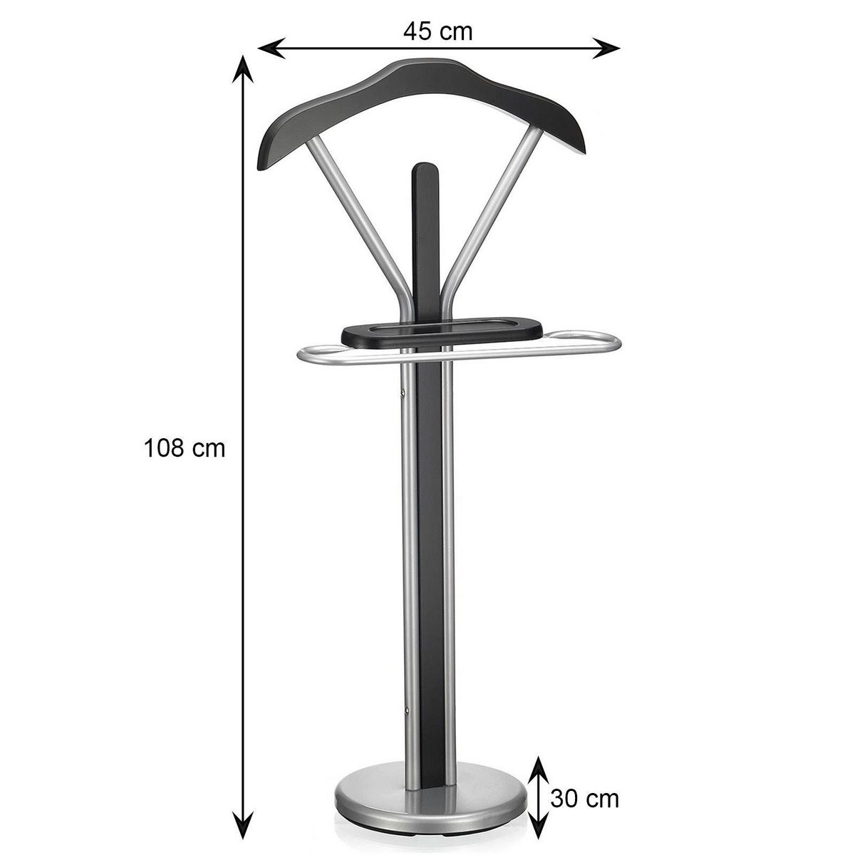 IDIMEX Valet FABIO, en métal laqué et MDF