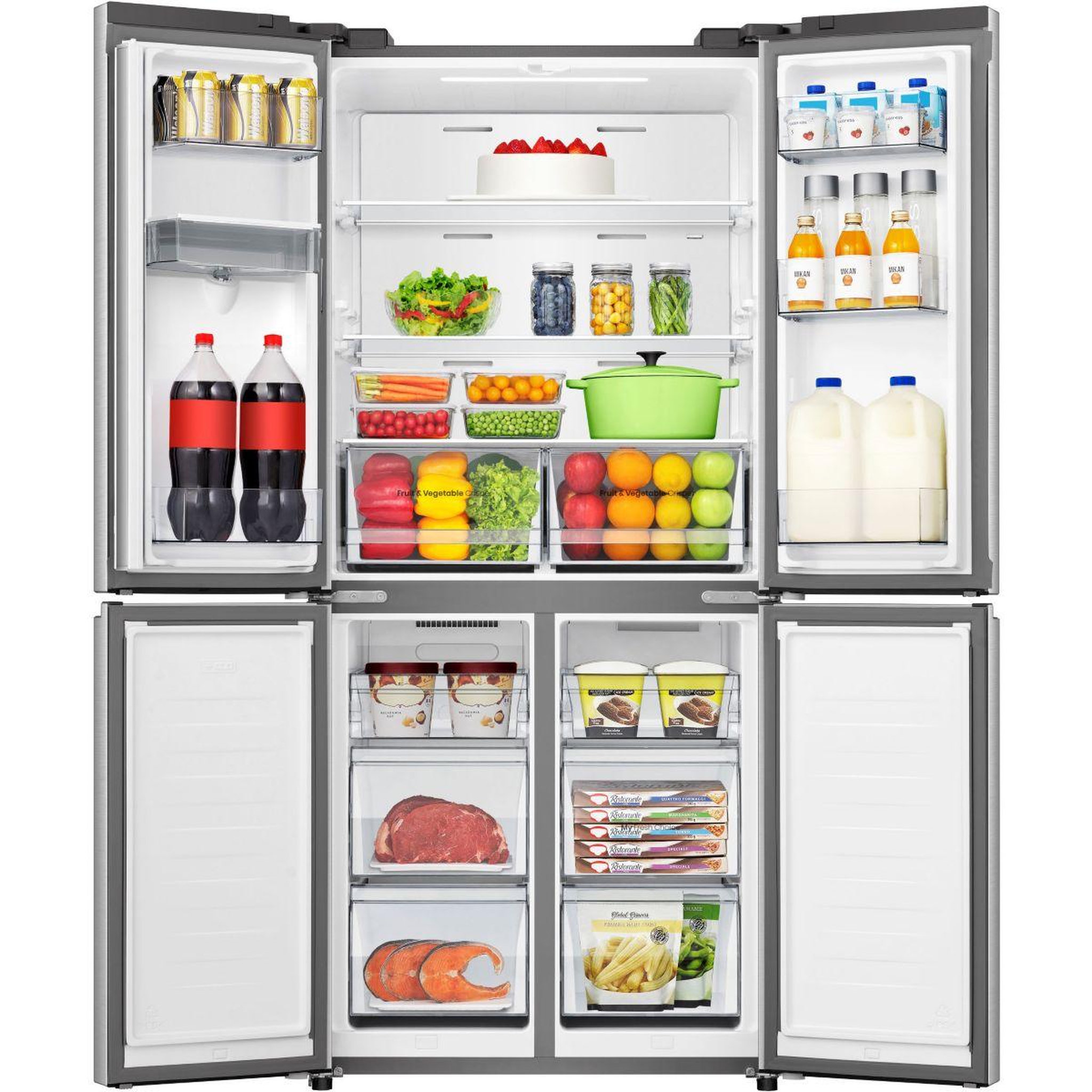 Voir la diapositive 2 : Hisense Réfrigérateur multi portes rq5p470smie