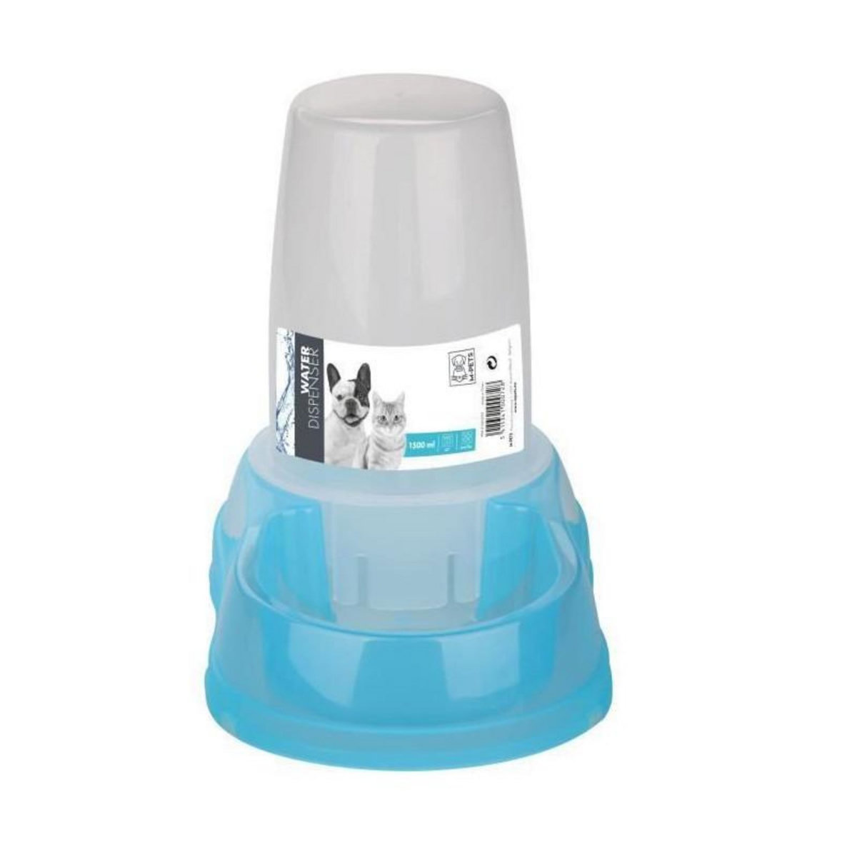 M PETS MPETS Distributeur deau WATER DISPENSER - Pour chat et chien - 1500ml - Bleu