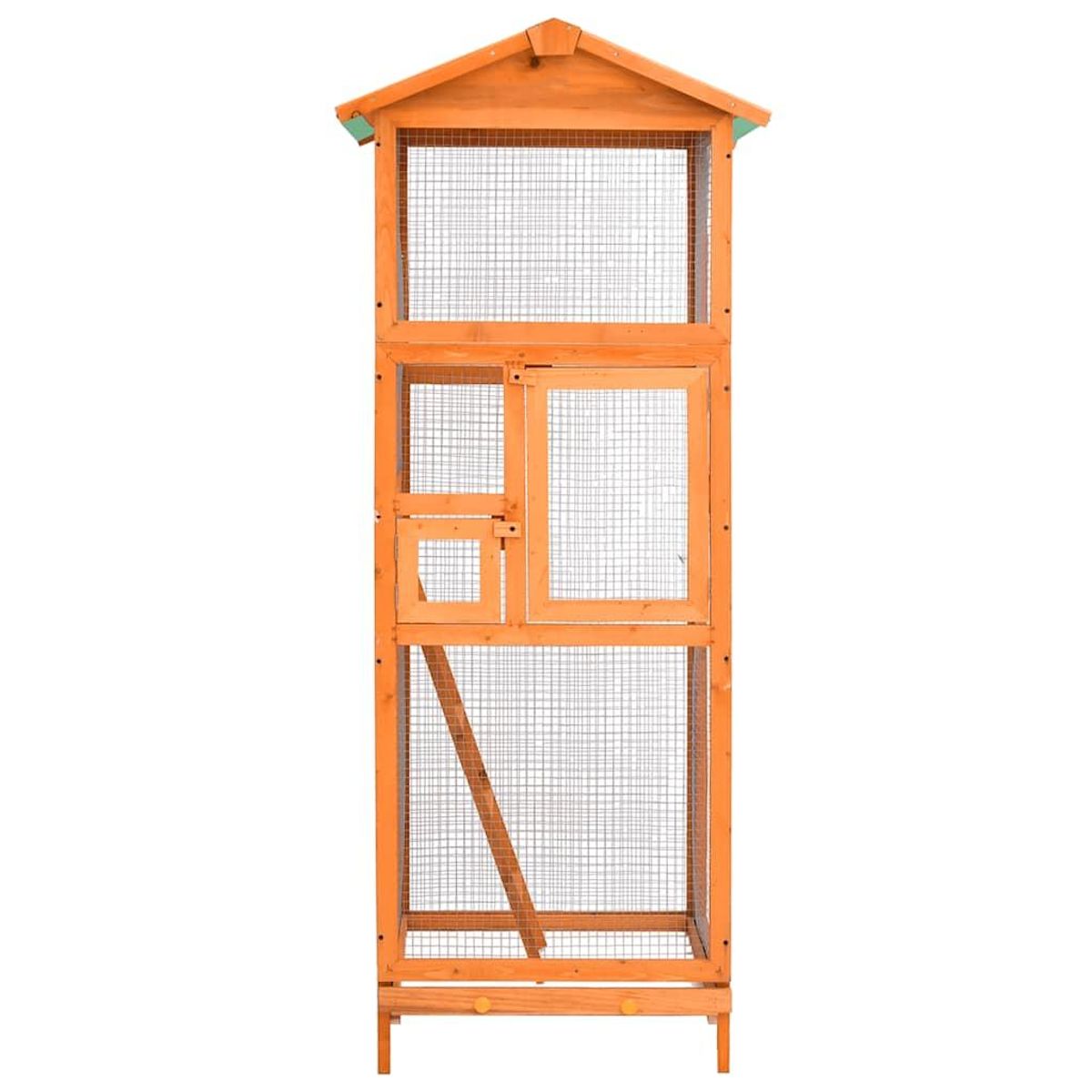 VIDAXL Cage a oiseaux 68x62x166 cm bois de sapin massif