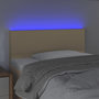 Voir la diapositive 3 : VIDAXL Tete de lit a LED Creme 80x5x78/88 cm Tissu