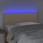 Voir la diapositive 3 : VIDAXL Tete de lit a LED Creme 80x5x78/88 cm Tissu