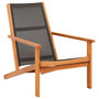 Voir la diapositive 1 : VIDAXL Chaise de jardin Noir Bois d'eucalyptus solide et textilene
