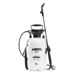 VITO Pulvérisateur de Jardin 5L Produits Corrosifs, Alcalins Régulateur de pression 4 Buses VITO