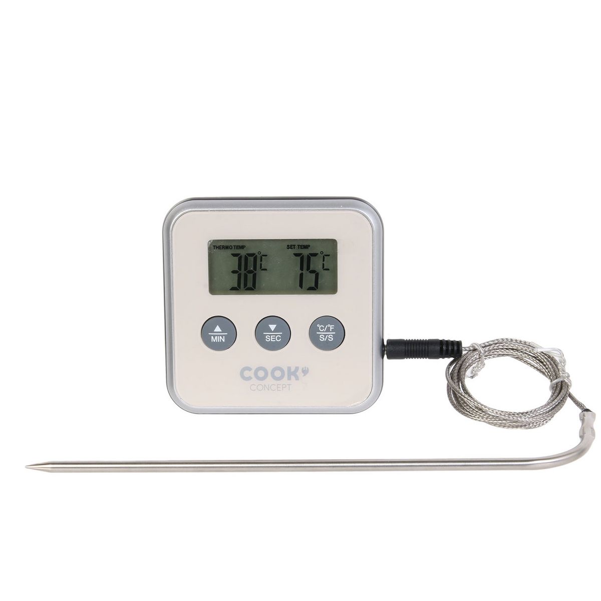 Thermomètre à sonde et minuteur taupe