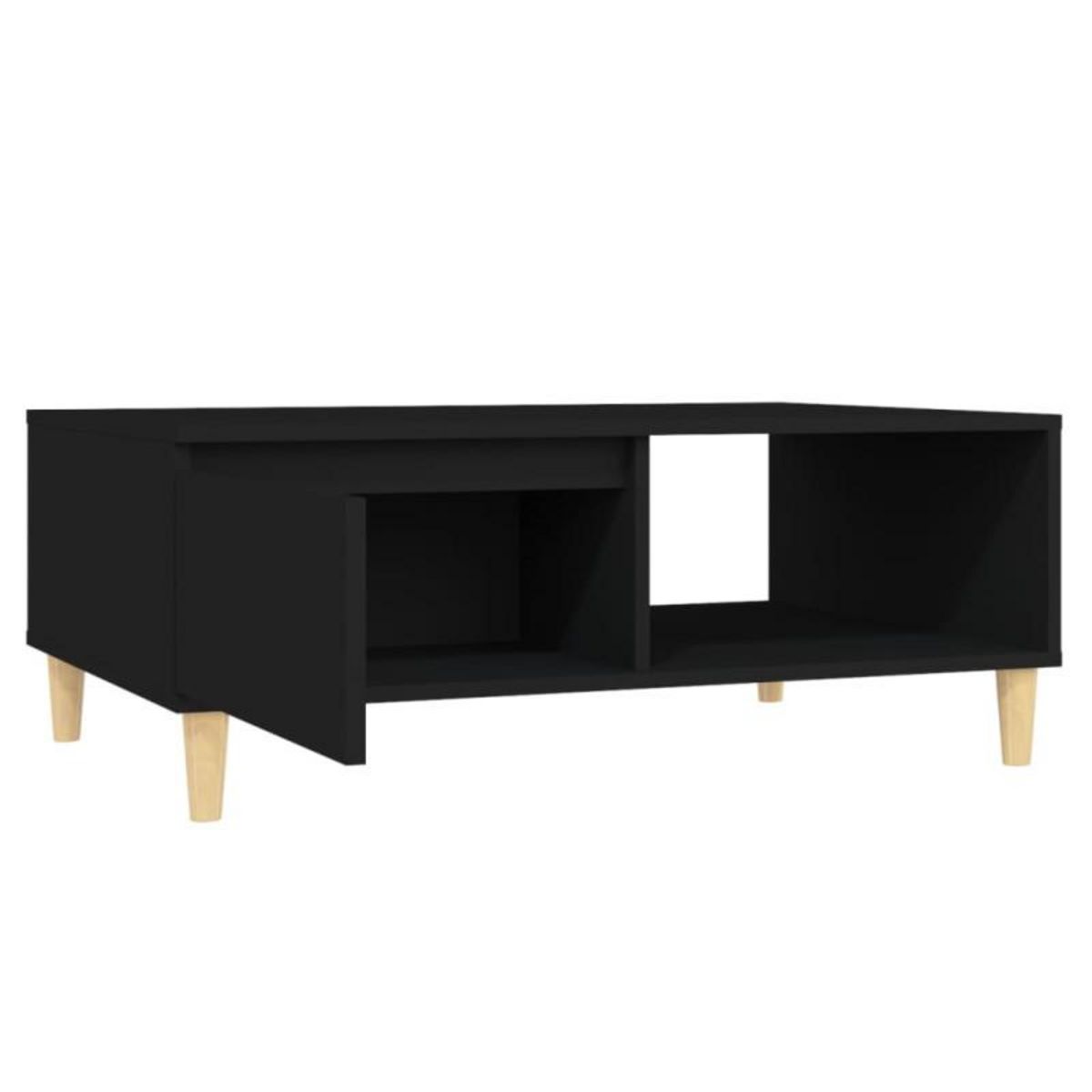 VIDAXL Table basse noir 90x60x35 cm bois d ingénierie