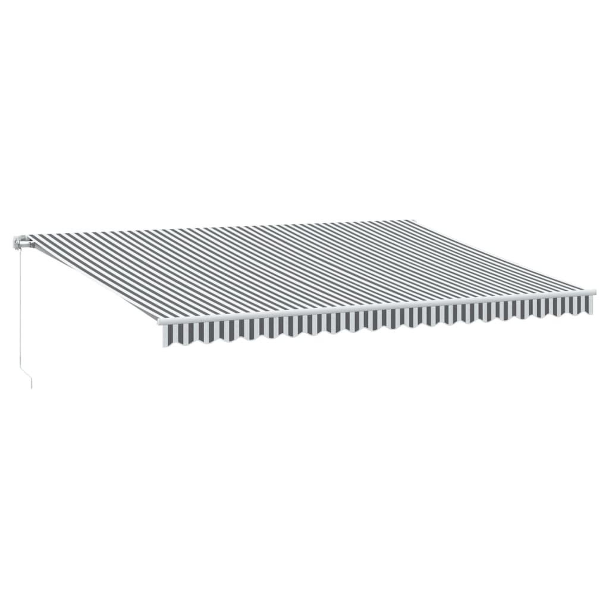 Voir la diapositive 2 : VIDAXL Auvent manuel retractable avec LED anthracite blanc 500x300 cm