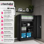 Voir la diapositive 2 : tectake Armoire de classement en métal en acier lâqué époxy noir