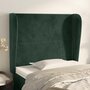Voir la diapositive 1 : VIDAXL Tete de lit avec oreilles Vert fonce 103x23x118/128 cm Velours