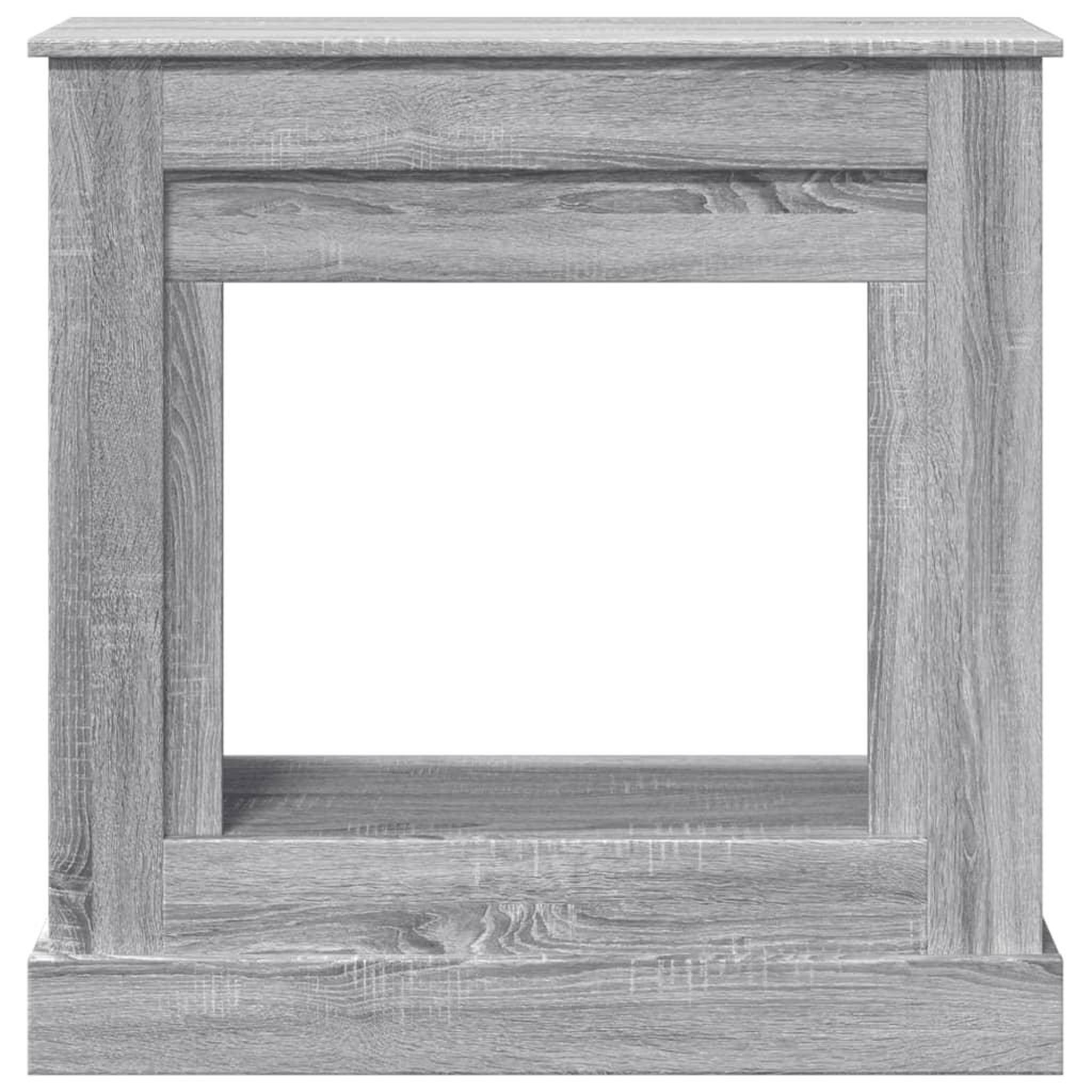 Voir la diapositive 4 : VIDAXL Cadre de cheminee sonoma gris 90x30x90 cm bois d'ingenierie