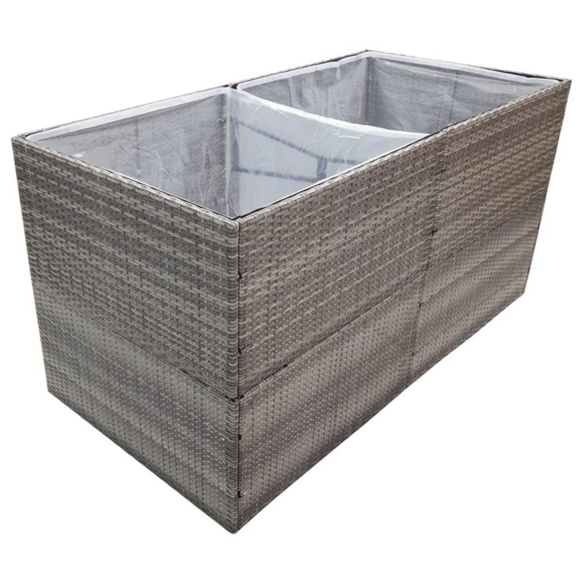 VIDAXL Jardiniere Gris 157x80x80 cm Resine tressee