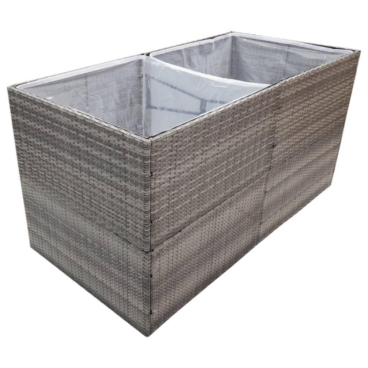 VIDAXL Jardiniere Gris 157x80x80 cm Resine tressee