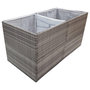 Voir la diapositive 3 : VIDAXL Jardiniere Gris 157x80x80 cm Resine tressee