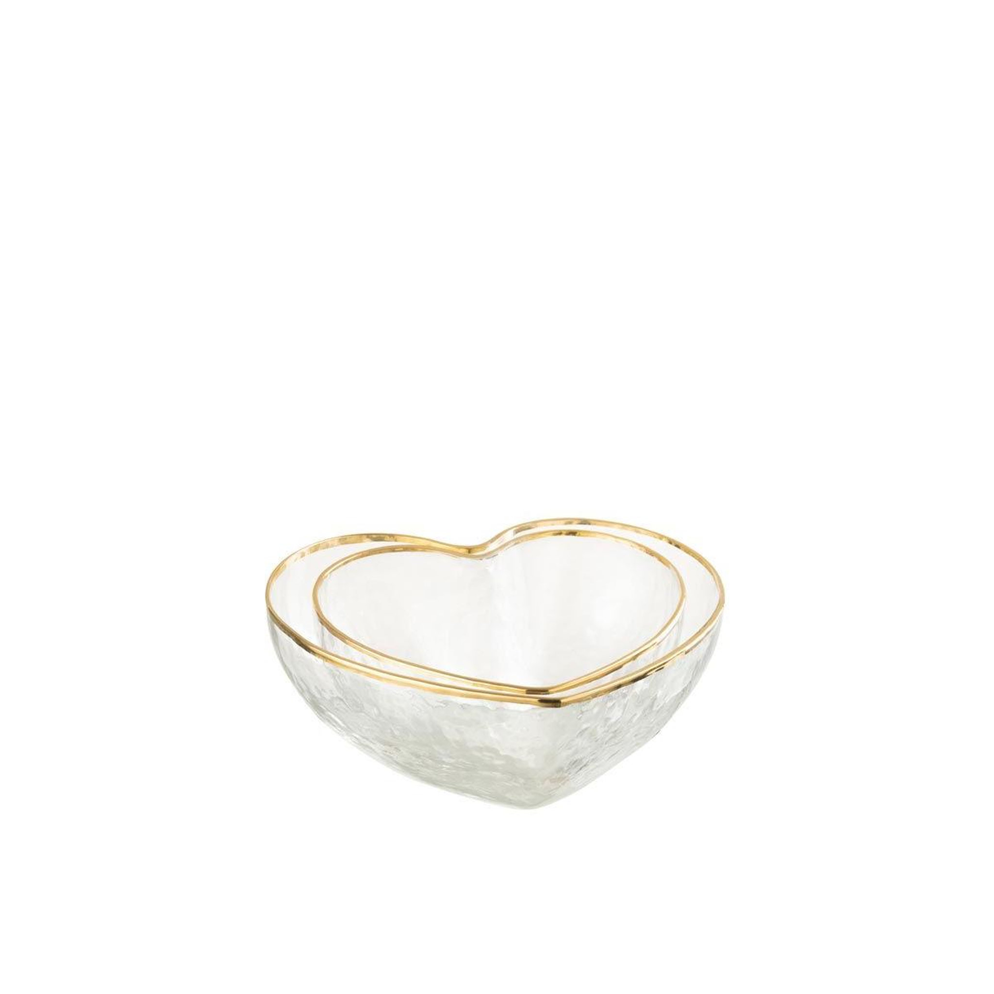 Voir la diapositive 2 : J-LINE Lot de 2 Coupelles Apéro  Sweet Valentine  12cm Transparent