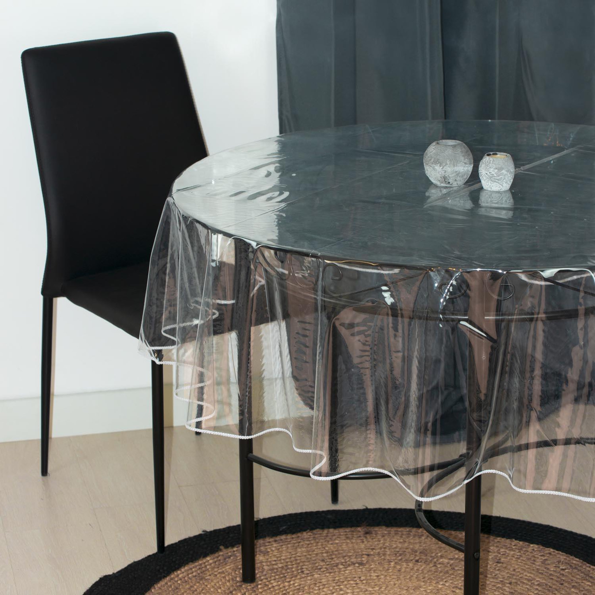SOLEIL D'OCRE Nappe en CRISTAL transparent 300 Microns. Coloris disponibles : Transparent