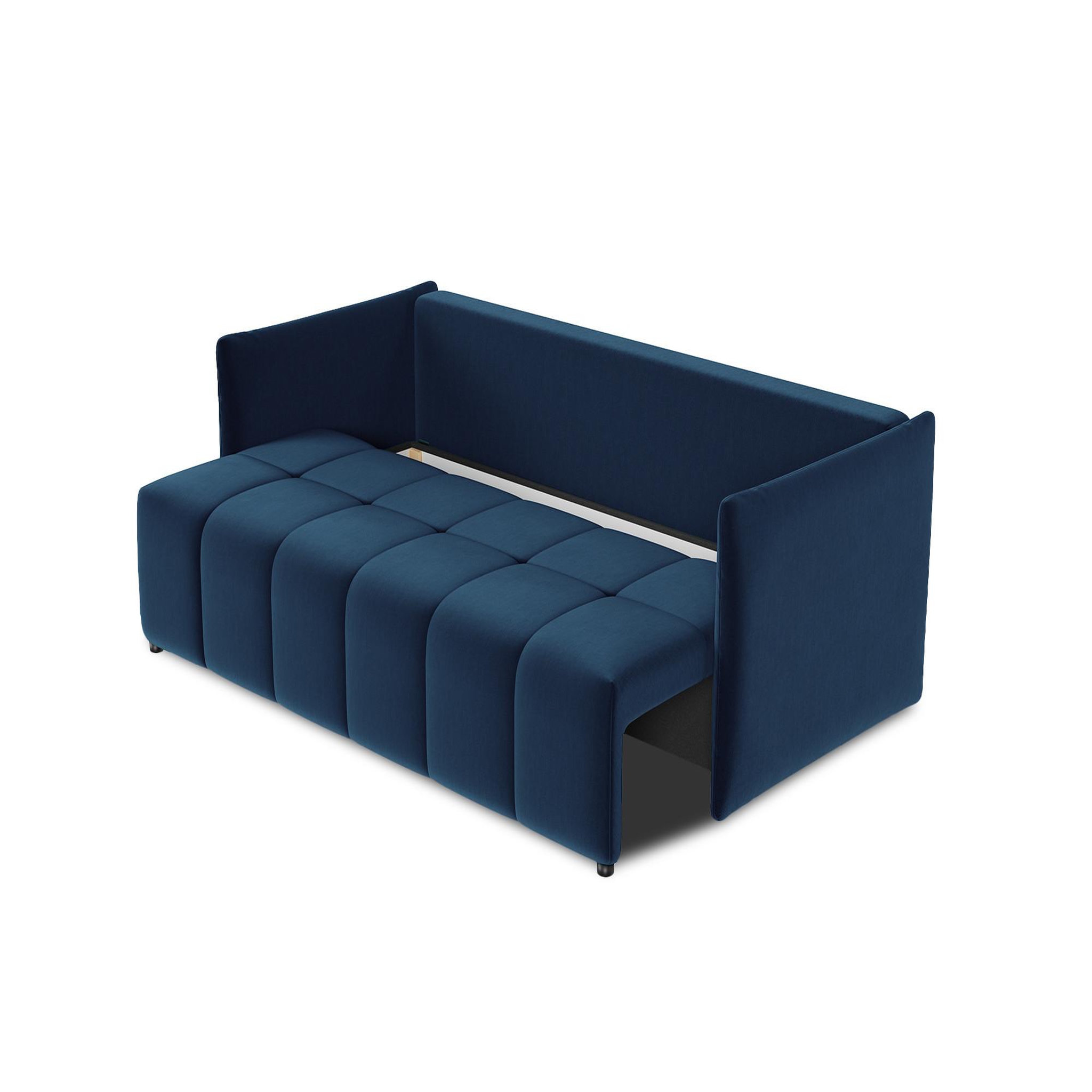 Voir la diapositive 2 : BEST MOBILIER Petra - canapé 3 places convertible avec coffre - en velours