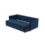 Voir la diapositive 2 : BEST MOBILIER Petra - canapé 3 places convertible avec coffre - en velours