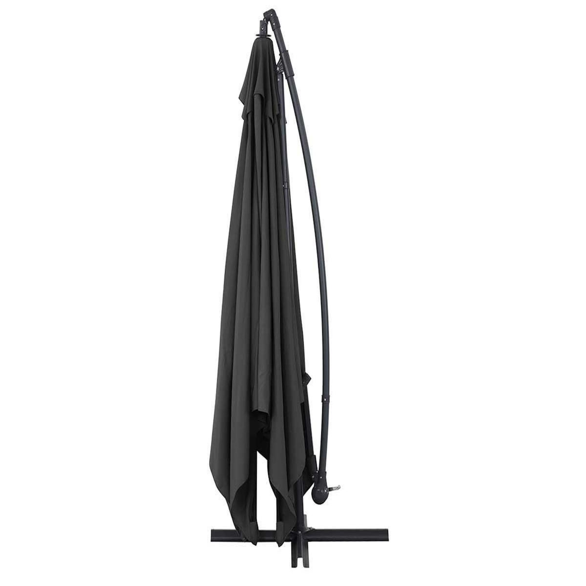 Habitat et Jardin Parasol jardin déporté  Alu  Ilios 3  - Carré - 3 x3 m - Noir