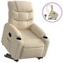 Voir la diapositive 2 : VIDAXL Fauteuil inclinable Creme Tissu