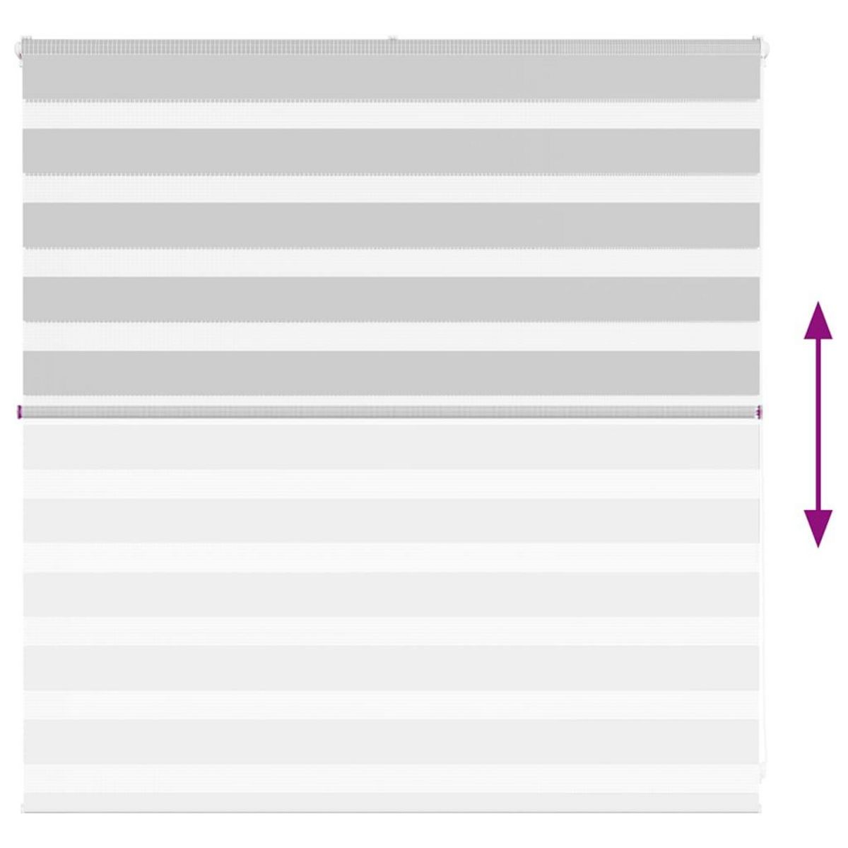 VIDAXL Store zebre gris clair largeur du tissu 140,9 cm polyester