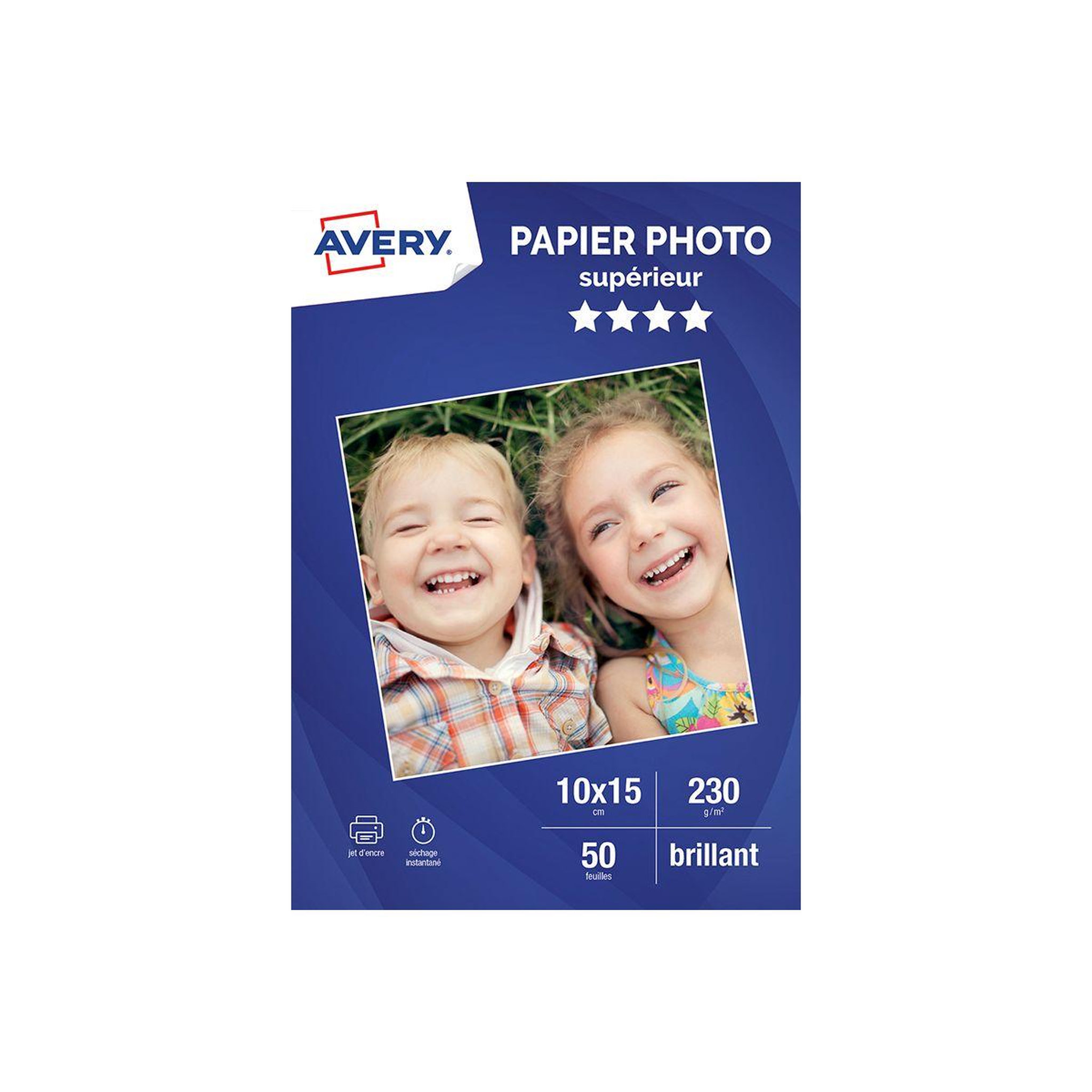 AVERY Papier photo 50 Photos brillantes 10x15 230g/m²