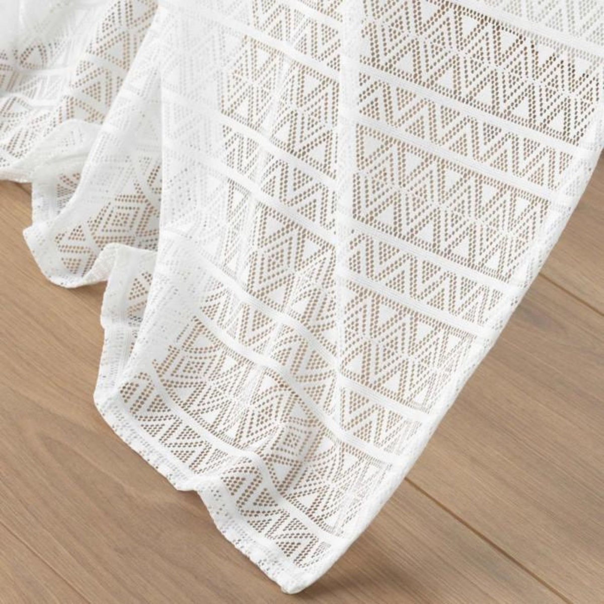 Paris Prix Rideau Voilage à Œillets Maille  Naomie  140x240cm Blanc