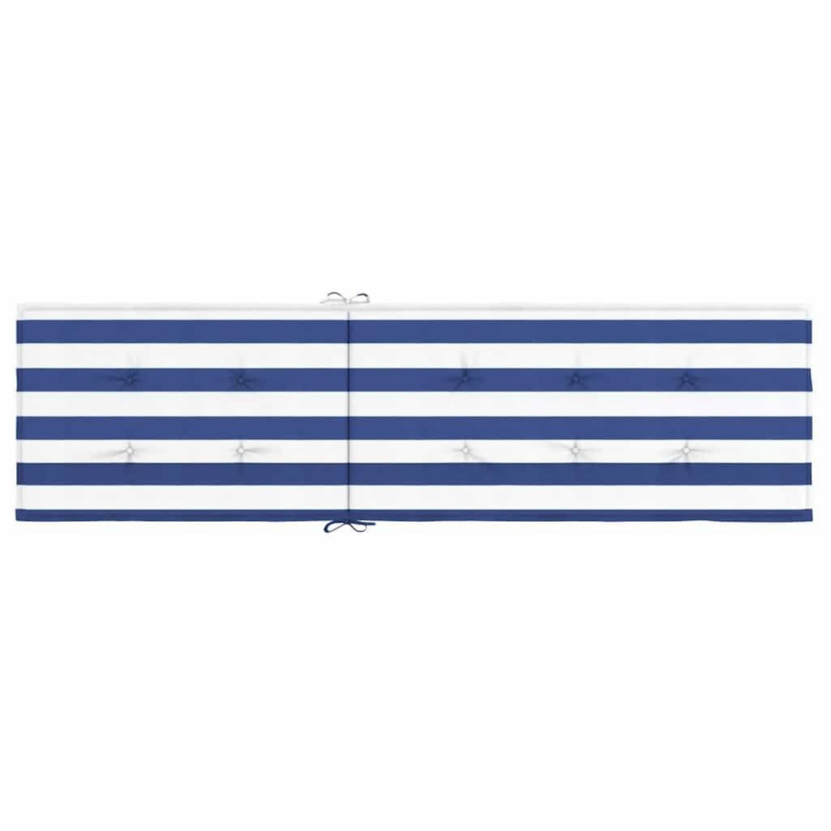 VIDAXL Coussin de chaise longue rayures bleues/blanches tissu oxford