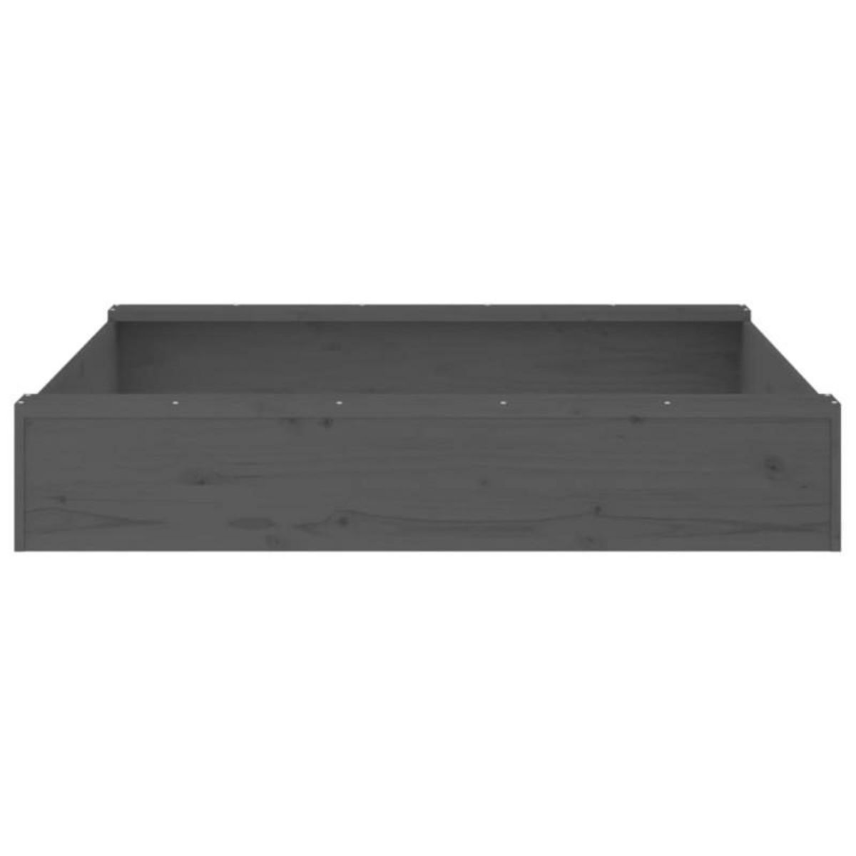 VIDAXL Bac à sable avec sièges gris carré bois de pin massif