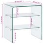 Voir la diapositive 6 : VIDAXL Table basse 50x40x56 cm Verre trempe