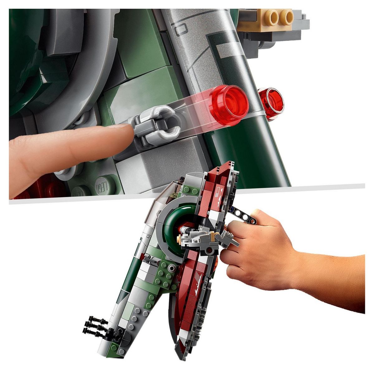 LEGO Star Wars 75312 Le vaisseau de Boba Fett, Set avec 2 Figurines, dès 9 ans