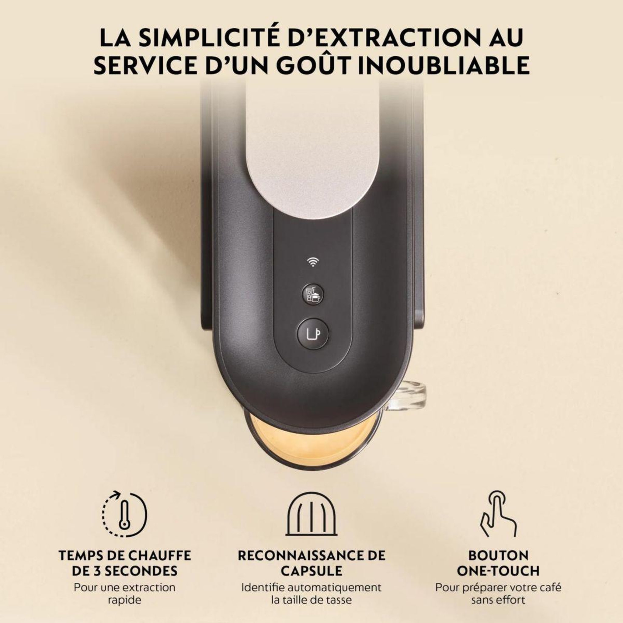 Voir la diapositive 5 : KRUPS Cafetière à dosettes machine à capsules Vertuo Up noir YY5859FD