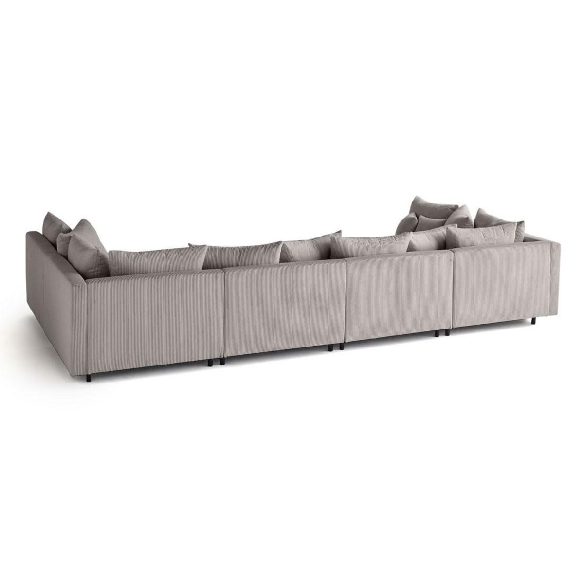 LISA DESIGN Edinburg - canapé modulable panoramique 6 places - en velours côtelé