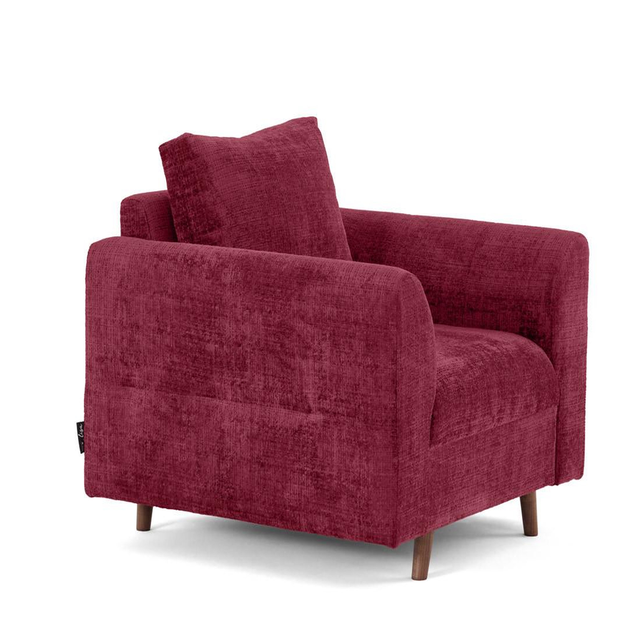 Voir la diapositive 3 : LISA DESIGN Rune - fauteuil en velours texturé