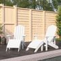 Voir la diapositive 1 : VIDAXL Chaises de jardin Adirondack lot de 2 repose-pieds PEHD Blanc