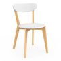 Voir la diapositive 3 : ID MARKET Lot de 4 chaises scandinaves FREJA bicolore blanc et bois pour salle à manger