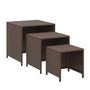 Voir la diapositive 2 : VIDAXL Tables gigognes 3 pcs marron resine tressee