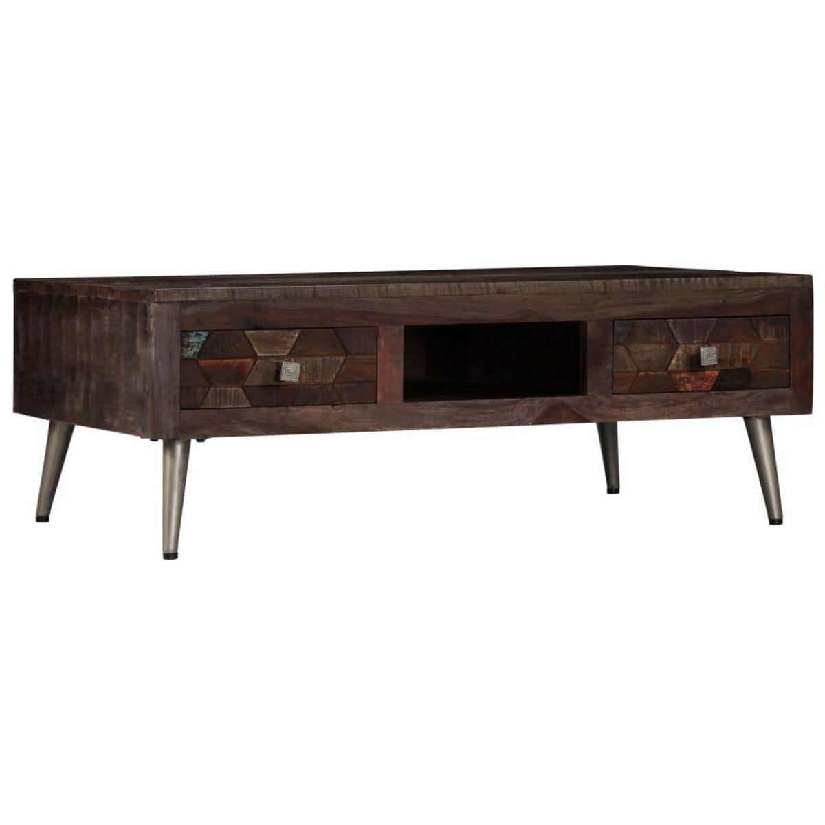 VIDAXL Table basse Bois de recuperation solide 100x60x35 cm