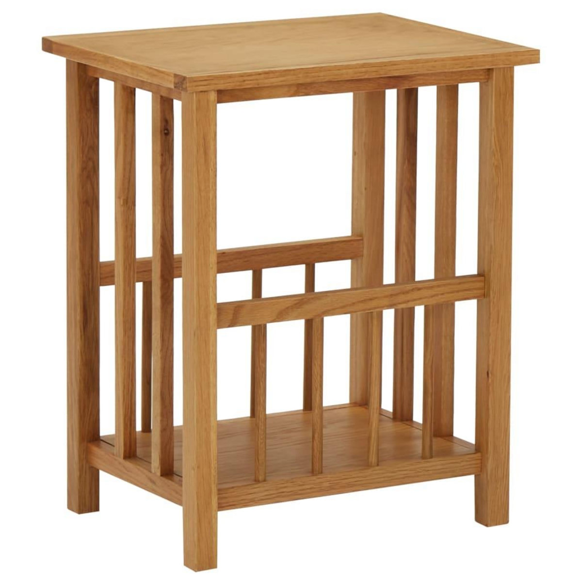 VIDAXL Table a revues 45x35x55 cm Bois de chene solide