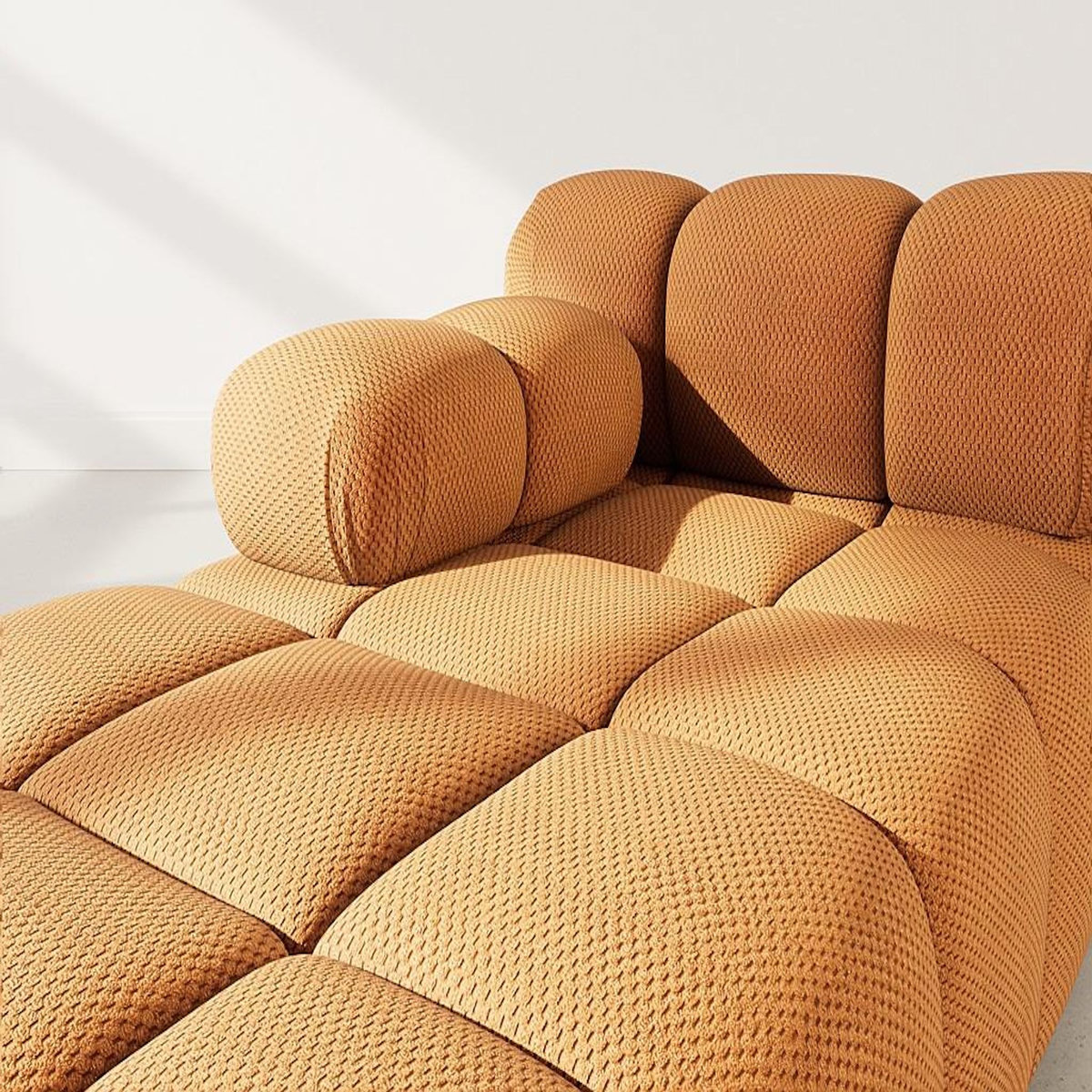 LISA DESIGN Ruby - module d'assise méridienne gauche en velours texturé