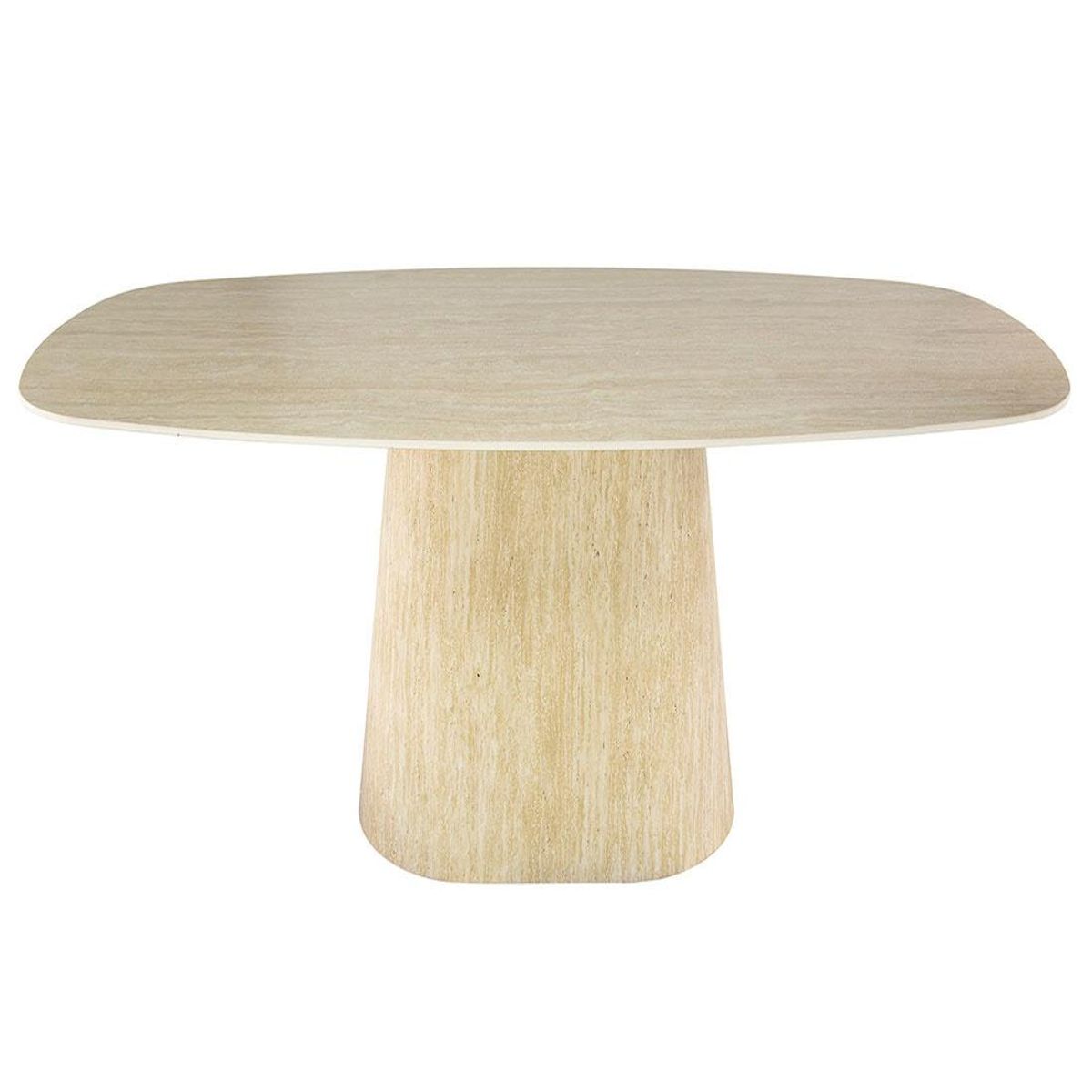 LISA DESIGN Aubin - table à manger - effet travertin - 4 à 6 personnes